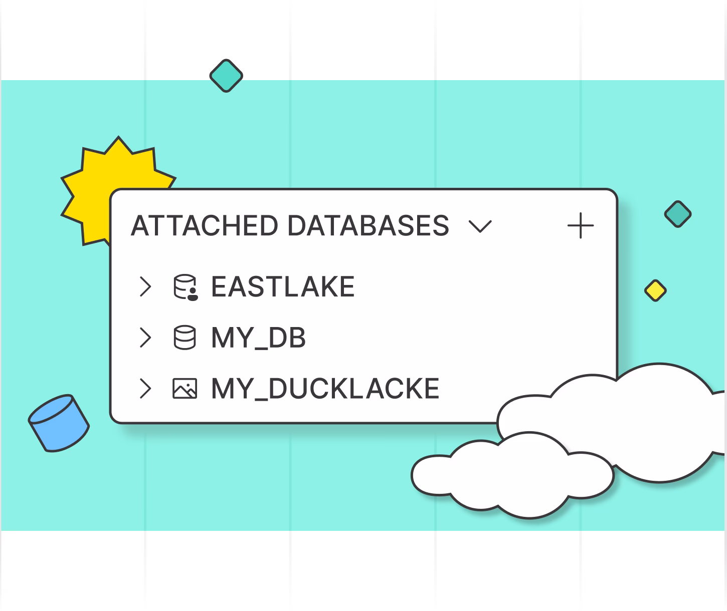 A DuckLake is managed like any other database and shared with your organization from any DuckDB client