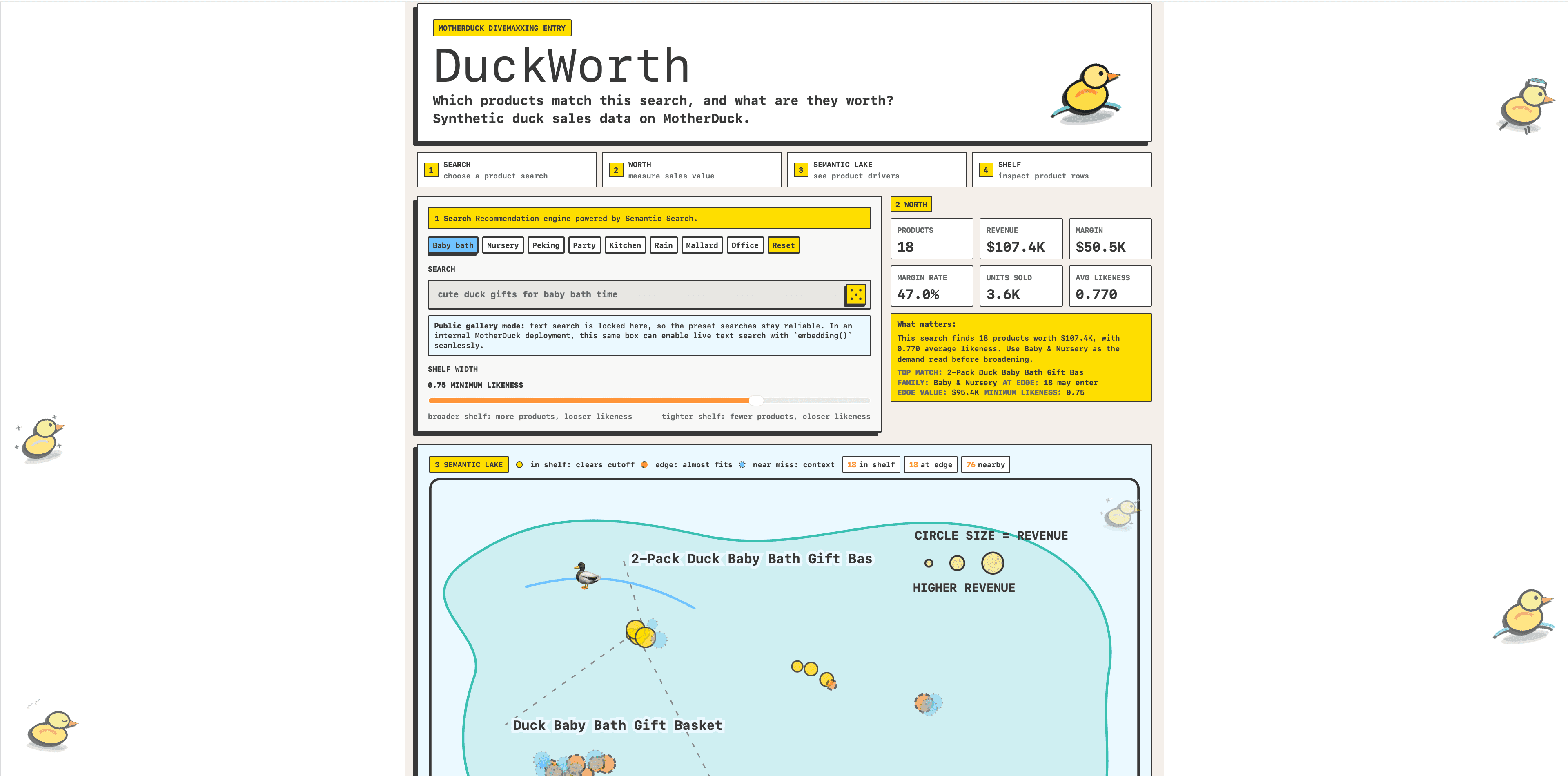 Screenshot of DuckWorth