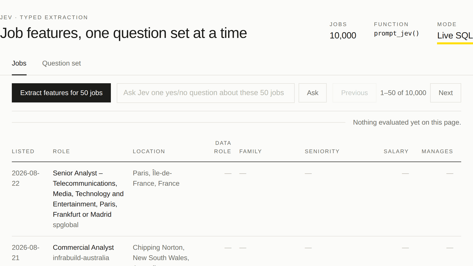 Jev jobs